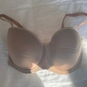 Third Love 24/7 Classic Strapless Bra — Size 36F in beige/nude.